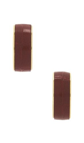 Frasier Sterling Croc Hoops in Red - Frasier Sterling - Modalova
