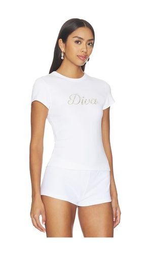 X Devon Lee Carlson Diva Cotton Ribbed Tee Shirt in . Size M. Also in S, XS - Frankies Bikinis - Modalova