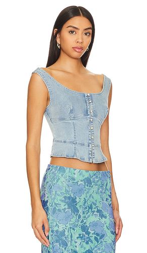 Sally Corset Top In Daylight Sky Combo in -. Size L. Also in M - Free People - Modalova