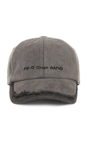 Denim Spliced Baseball Cap in - Feng Chen Wang - Modalova