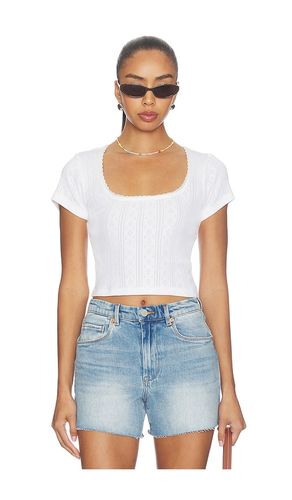 The Pointelle Square Neck Top en . Taille M. Also en L - Good American - Modalova