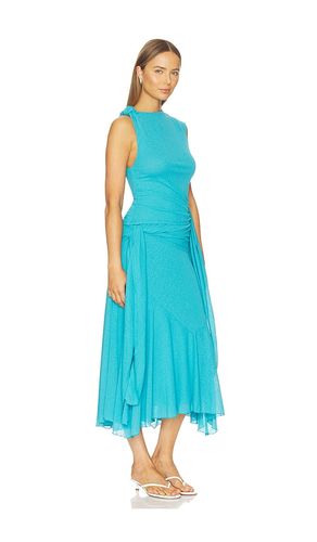 ROBE MARL MESH DRAPED KNOT DETAILING LONG en . Taille 38. Also en - Ganni - Modalova