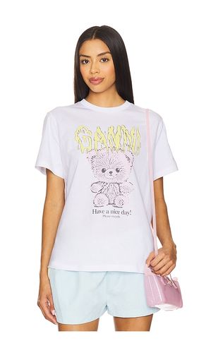 Basic Cotton Jersey Teddy Relaxed T-shirt in . Size M, S, XL, XS, XXS - Ganni - Modalova