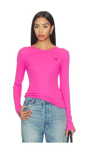 Soft Cotton Rib Long Sleeve Top en . Taille M. Also en L - Ganni - Modalova