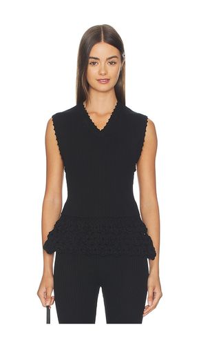 Fine Cotton Rib Crochet Top en . Taille L. Also en M, S - Ganni - Modalova