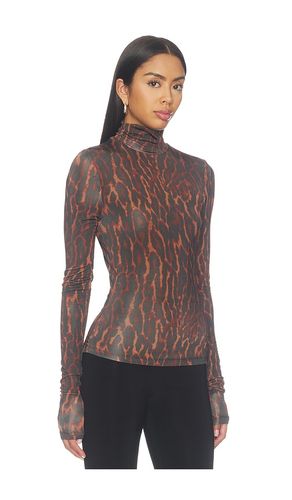 Printed Shiny Jersey Turtleneck Top en . Taille 34. Also en 36, 38, 40 - Ganni - Modalova
