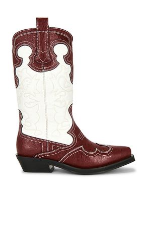 BOTTINES MID SHAFT EMBROIDERED WESTERN en . Taille 36. Also en 40 - Ganni - Modalova