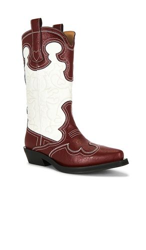 BOTTINES MID SHAFT EMBROIDERED WESTERN en . Taille 36. Also en 38, 40 - Ganni - Modalova