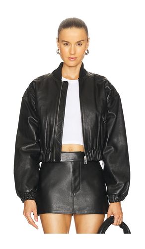 BLOUSON CROPPED LEATHER BOMBER in . Size M, S, XS, XXS - GRLFRND - Modalova