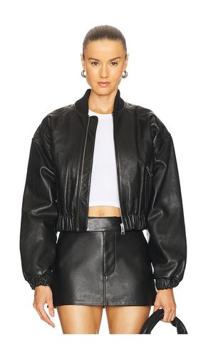 BLOUSON CROPPED LEATHER BOMBER in . Size S, XS, XXS - GRLFRND - Modalova