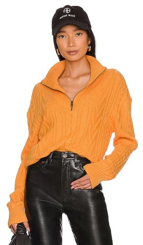 PULL MARINO WOOL HALF ZIP CABLE KNIT in . Size L - MONROW - Modalova