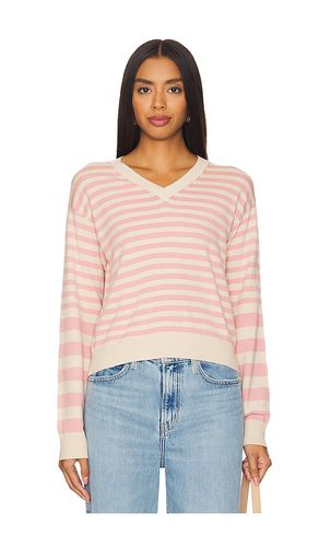 PULL LIGHT SOFT KNIT STRIPE V NECK in ,. Size L, S, XL, XS - MONROW - Modalova