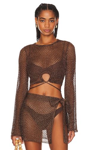 X REVOLVE Sana Metallic Open Stitch Top en , . Taille L. Also en M, XL, XS - House of Harlow 1960 - Modalova