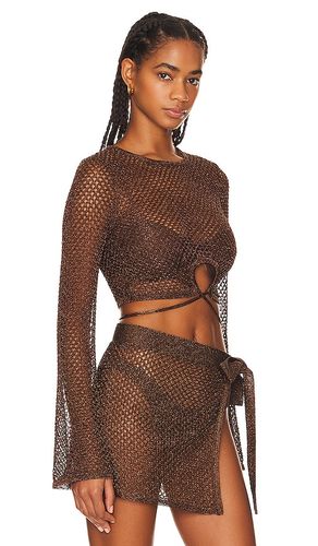X REVOLVE Sana Metallic Open Stitch Top en , . Taille L. Also en M, XL, XS - House of Harlow 1960 - Modalova