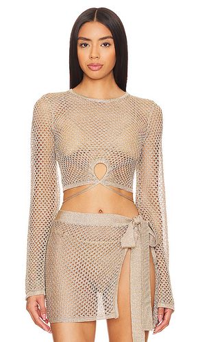 X REVOLVE Sana Metallic Open Stitch Top in . Size S, XS, XXS - House of Harlow 1960 - Modalova