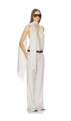 COMBINAISON SCARF HALTER JUMPSUIT IN TIE PRINT en . Taille XS. Also en S, M, L, XL - Helsa - Modalova