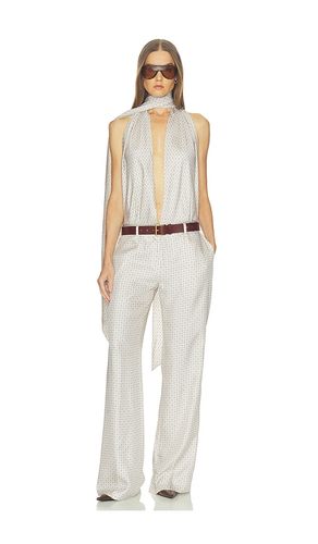 COMBINAISON SCARF HALTER JUMPSUIT IN TIE PRINT en . Taille L. Also en M, S, XL, XS - Helsa - Modalova