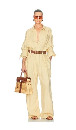 COMBINAISON PAPERBAG JUMPSUIT IN WASHED LINEN en . Taille L. Also en S - Helsa - Modalova