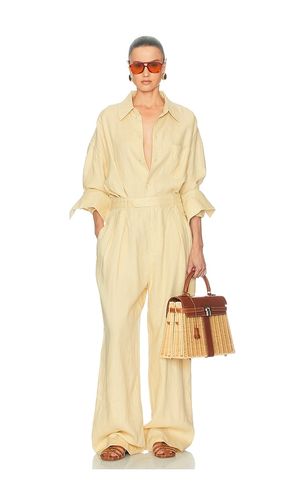 COMBINAISON PAPERBAG JUMPSUIT IN WASHED LINEN en . Taille L. Also en S - Helsa - Modalova