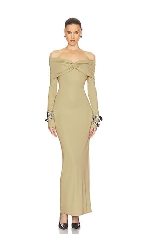 ROBE MATTE JERSEY OFF SHOULDER MAXI DRESS in . Size M, XL, XS - Helsa - Modalova