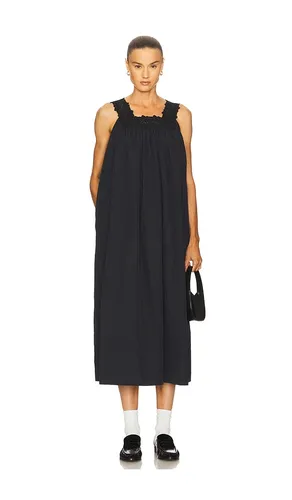 ROBE MIDI DRESS WITH LACE IN TECH POPLIN en . Taille L. Also en M, S, XS - Helsa - Modalova