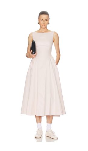 ROBE STRETCH COTTON SATEEN MIDI DRESS en . Taille L. Also en M, S, XS, XXS - Helsa - Modalova