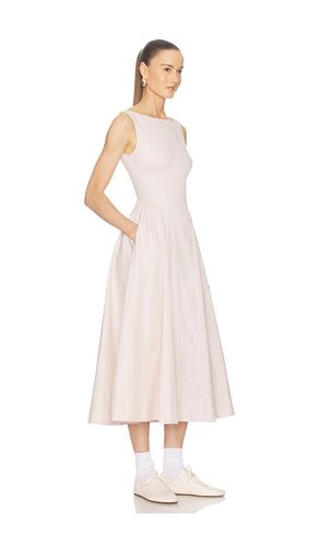ROBE STRETCH COTTON SATEEN MIDI DRESS en . Taille L. Also en M, S, XS, XXS - Helsa - Modalova