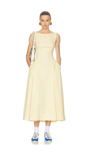 ROBE STRETCH COTTON SATEEN MIDI DRESS en . Taille M. Also en S, XL, XS, XXS - Helsa - Modalova
