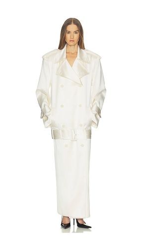 MANTEAU TRENCH COAT WITH LOW BELT IN DOUBLE FACE SATIN en . Taille S. Also en XXS, XS, M, L - Helsa - Modalova