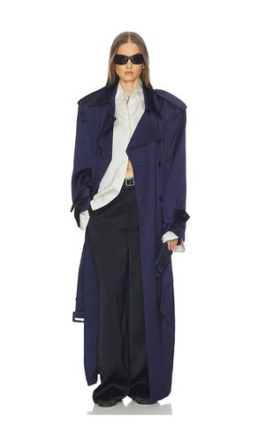 MANTEAU TRENCH COAT WITH LOW BELT IN DOUBLE FACE SATIN en . Taille L. Also en M, S, XL, XS, XXS - Helsa - Modalova