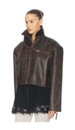 BLOUSON THE LEATHER OVERSIZED MOTO en . Taille S. Also en M - Helsa - Modalova
