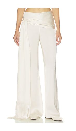 PANTALON SATIN PANTS WITH TIE AND FRINGE en . Taille XXS. Also en XS, S, M, L - Helsa - Modalova