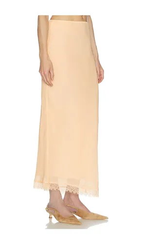 JUPE VISCOSE SATIN SLIP SKIRT WITH LACE en . Taille L. Also en M, S, XS - Helsa - Modalova