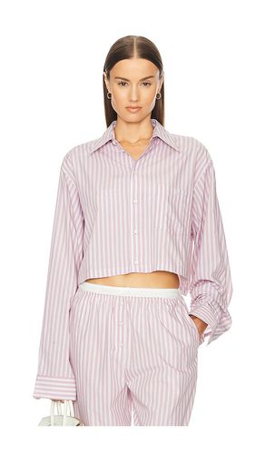 CHEMISE CROPPED WIDE STRIPE POPLIN in . Size M, S, XL, XS, XXS - Helsa - Modalova