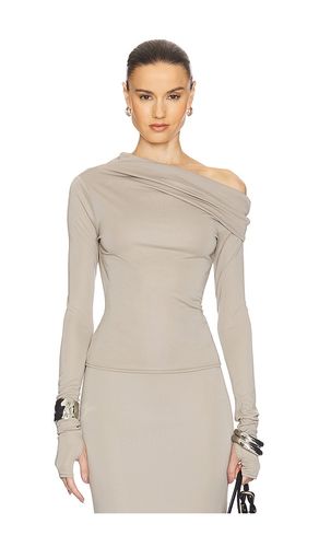 Matte Jersey Drape Shoulder Top in . Size S, XL, XS - Helsa - Modalova