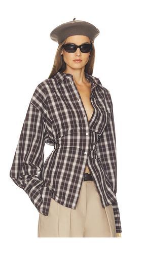 Waisted Button Down Shirt en Plaid en . Taille L. Also en S - Helsa - Modalova