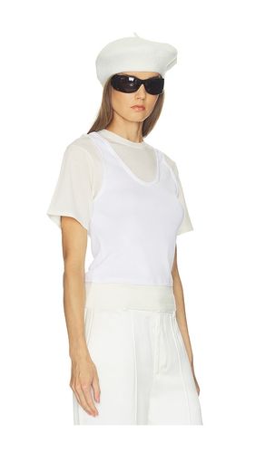 Pillar Layered Knit Tee en . Taille XXS. Also en XS, S, M, L, XL - Helsa - Modalova