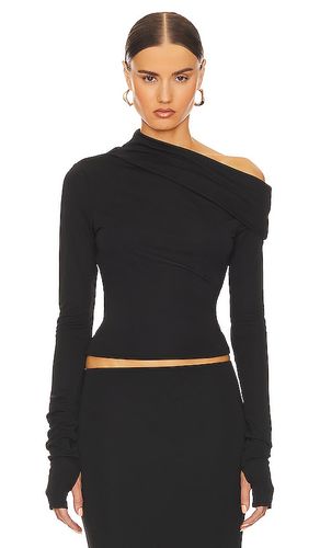Matte Jersey Drape Shoulder Top en . Taille M. Also en S, XS, XXS - Helsa - Modalova