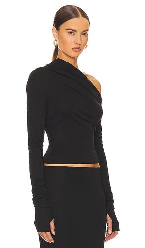 Matte Jersey Drape Shoulder Top en . Taille M. Also en S, XS, XXS - Helsa - Modalova