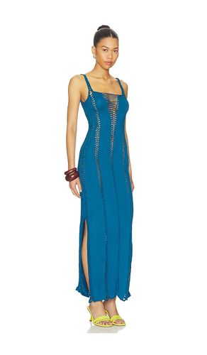 Soren Solid Maxi Slash Dress With Macrame Trim in . Size S. Also in XS - Indah - Modalova
