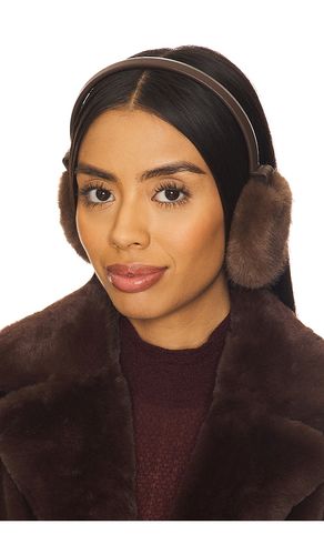 MANCHETTE D'OREILLES FAUX MINK & LEATHER en - jocelyn - Modalova