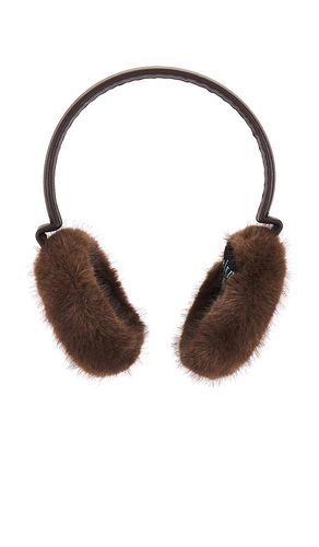 MANCHETTE D'OREILLES FAUX MINK & LEATHER en - jocelyn - Modalova