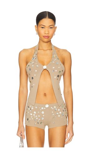 Button Knit Halter Top en Brown en . Taille L. Also en - Jaded London - Modalova
