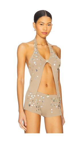 Button Knit Halter Top en Brown en . Taille L. Also en - Jaded London - Modalova