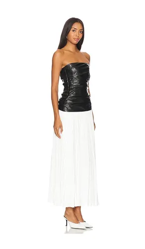 Arie Faux Leather Bustier Midi Dress en ,. Taille 2. Also en 4 - SIMKHAI - Modalova