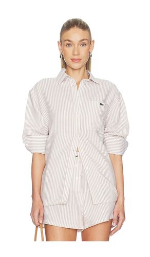 CHEMISE OVERSIZED EN TOILE en . Taille 12. Also en 2, 36, 38, 4, 42 - Lacoste - Modalova