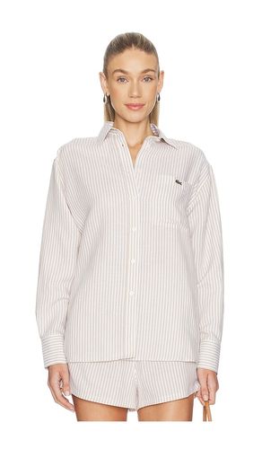 CHEMISE OVERSIZED EN TOILE en . Taille 34. Also en 36, 38, 42, 2, 12 - Lacoste - Modalova