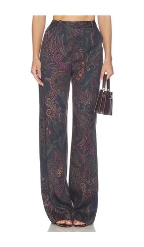 Livvy Beltloop Pant en Midnight Lux Paisley en . Taille 0. Also en 2, 4, 6 - L'AGENCE - Modalova