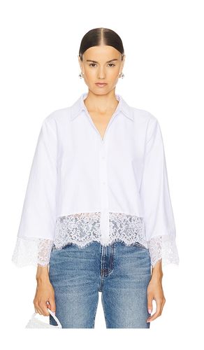 Levo Lace Trim Cropped Shirt in . Size XXS - L'AGENCE - Modalova