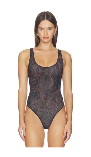 Kalea Scoop Neck Tank Bodysuit en Midnight Multi Lux Paisley en . Taille L. Also en M, S, XS, XXS - L'AGENCE - Modalova